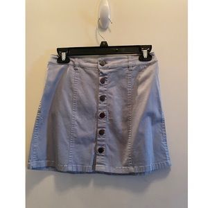 Forever 21 baby blue  button up skirt : S